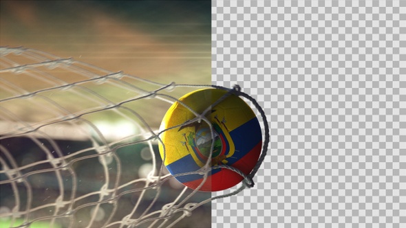 Soccer Ball Scoring Goal Night - Ecuador