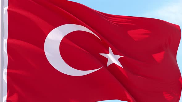 Turkey Flag Looping Background