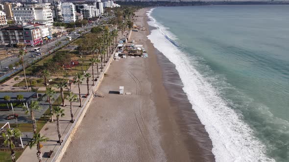 Aerial View Antalya Turkey  Resort Town Seashore alt