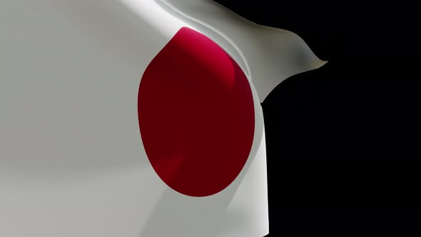 Japan Flag 4K Alpha Channel
