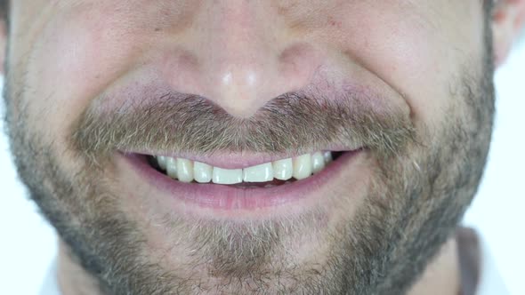 Smiling Man Face Close Up alt