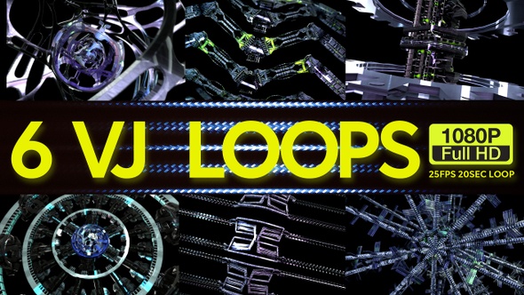 Cyber Machines VJ Loops 6 In 1 alt