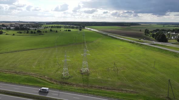 High Voltage Power Line System alt