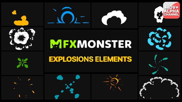 Explosions Elements | Motion Graphics