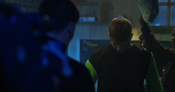 Young Movie Actors Doing a Scene in the Movie alt