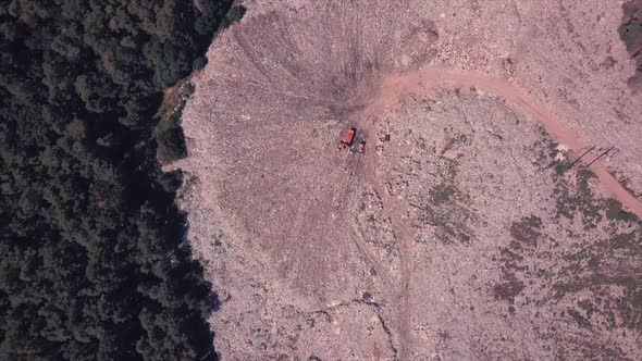 Takeoff Over a Garbage Dump, Boomerang Effect, Machinery Works and People Equal Mountains of Waste