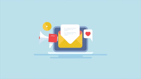 Email Marketing animation clip