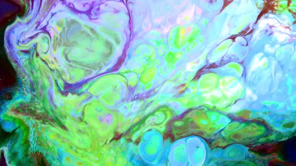 Colorful Liquid Ink Colors Blending Burst Swirl Fluid 41