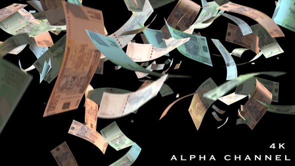 Falling Congo Money Banknotes alt