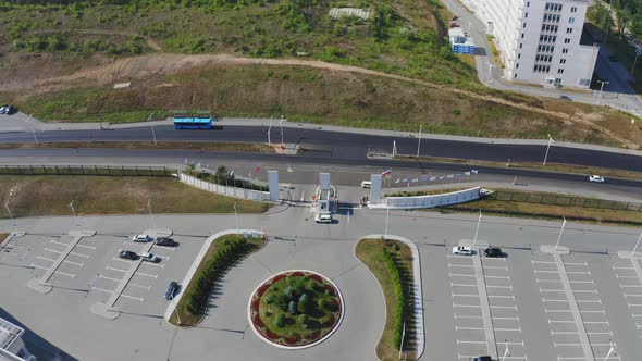 A Drone View of the Main Entrance of the Far Eastern Federal University alt