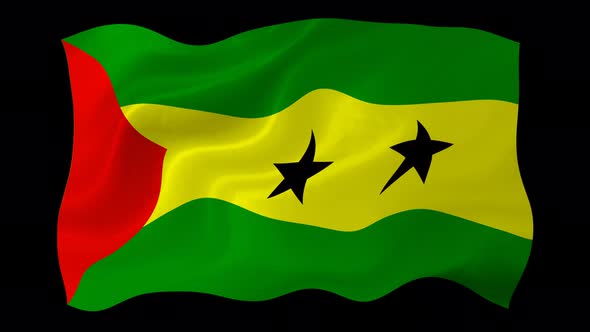 Sao Tome And Principe Flag Wavy National Flag Animation