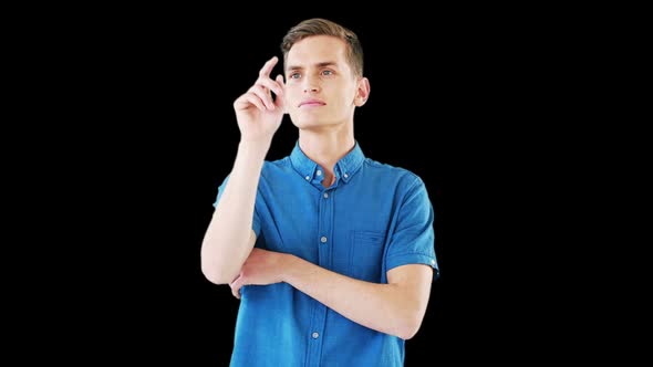 Man using digital screen alt