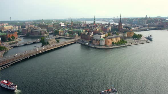 Gamla Stan buildings and bridge, Stockholm, Sweden