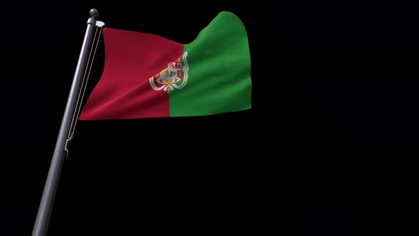 Flag Of Granada City Spain  With Alpha Channel 4K alt