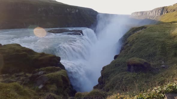 Gullfoss Waterfall in Super Slow Motion
