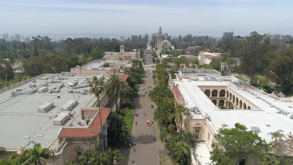 Aerial view of El Prado walkway alt