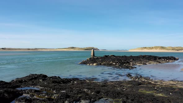 Aerial View of Ballyness Bay in County Donegal  Ireland alt