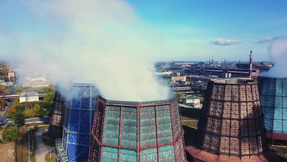 Aerial View Over the Smoke Stack