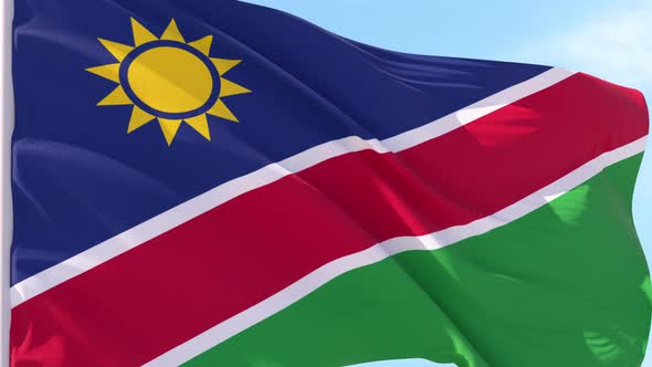 Namibia Flag Looping Background