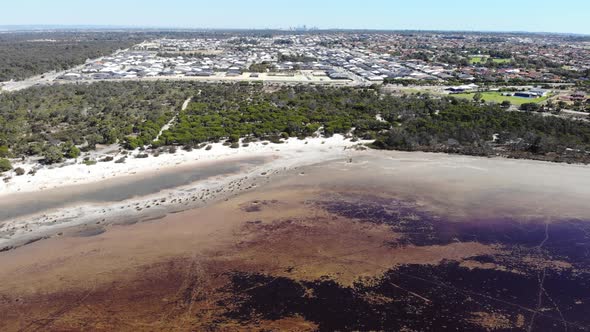 Aerial View of a Lakeside in Australia alt