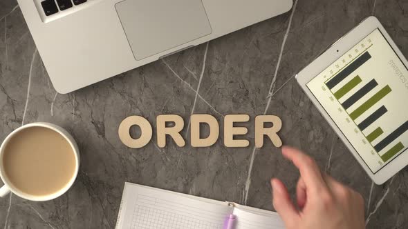 Order Business Word Puts Letters On The Table