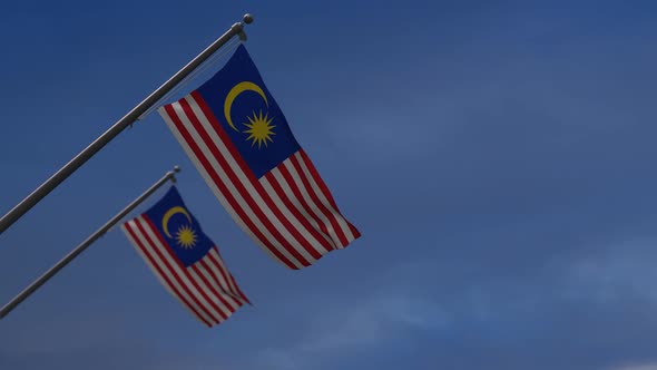 Malaysia Flags In The Blue Sky - 2K