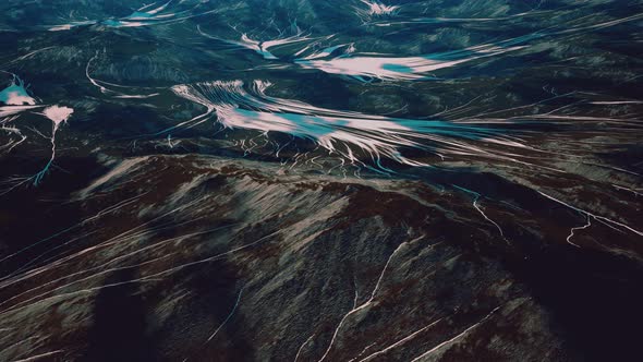 Aerial View of the Mountains with Glacier alt