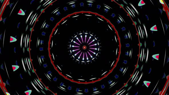 Rotation of Bright Flickering Circles VJ Loop alt