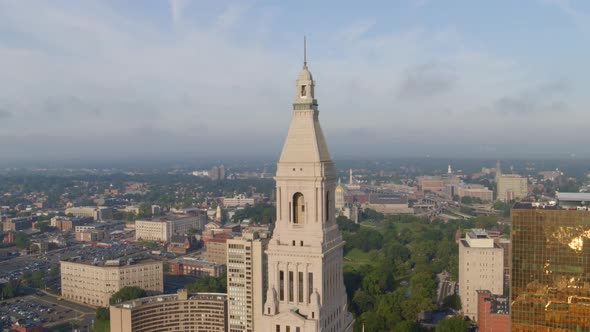Travelers Tower and Commercial buildings in Hartford alt