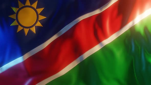 Namibia Flag with Edge Bump