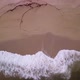 Beach waves top-down view