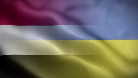 Ukraine Yemen Flag Loop Background 4K
