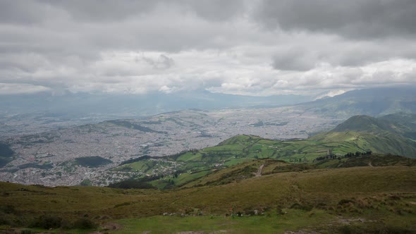 Timelapse of the cloudy sky above Quito
