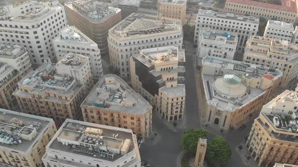 Beirut Downtown Solidere Drone Aerial Shots - Nov 2019