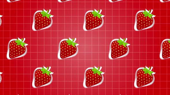Strawberry Fruits Food Animation Background alt