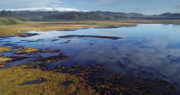 Wetlands Behind Reynisfjara Beach Iceland