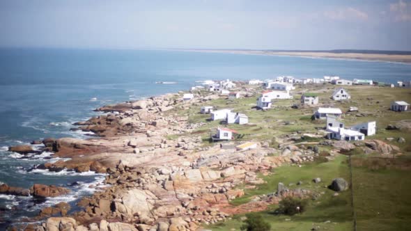 Scenic view of seaside hamlet, Cabo Polonio, Rocha Department, Uruguay alt