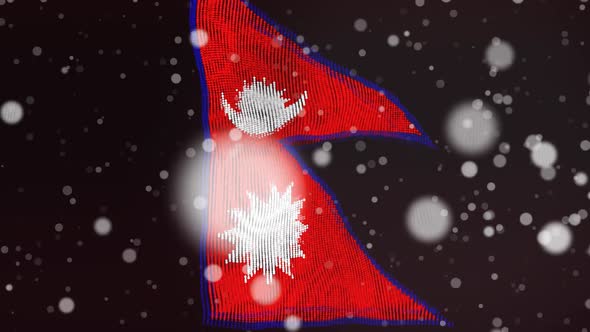 Nepalese Flag Particle Animation alt