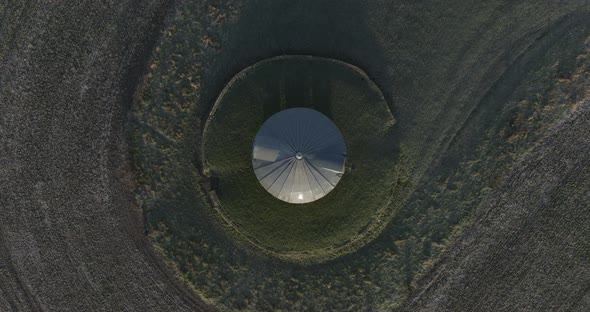 Historic Windmill, Chesterton, Warwickshire, Aerial Bird's-Eye-View, Overhead