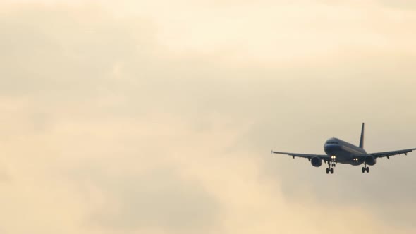 Airplane in the Twilight Sky alt