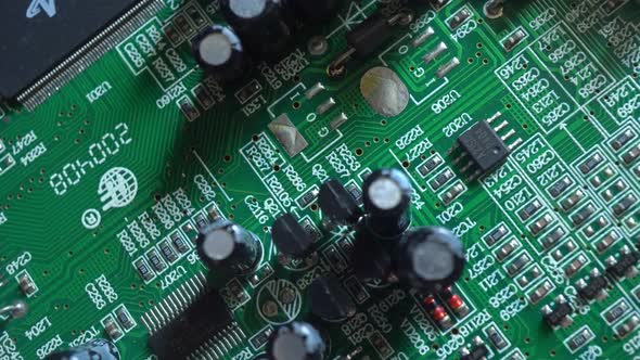 Circuit Board With Microchips alt