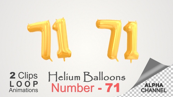 Celebration Helium Balloons With Number – 71
