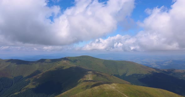 White Clouds Thicken Over The Mountains