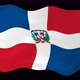 Dominican Republic Waving Flag Animated Black Background - VideoHive Item for Sale