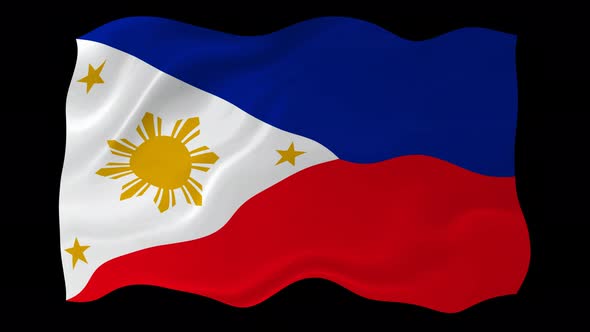Philippines Flag Wavy National Flag Animation