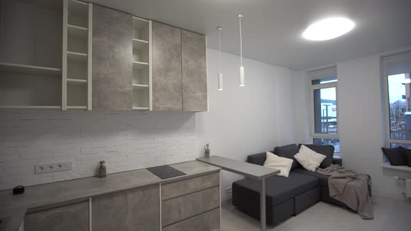 Modern Nordic Kitchen in Loft Apartment