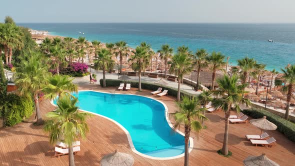 Luxury Five Star Hotel with a Swimming Pool and White Sand Beach in Albania alt