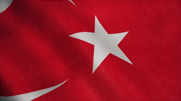 Turkish Flag As Background Turkey Flag in Slow Motion Animation Waving in the Wind Realistic alt