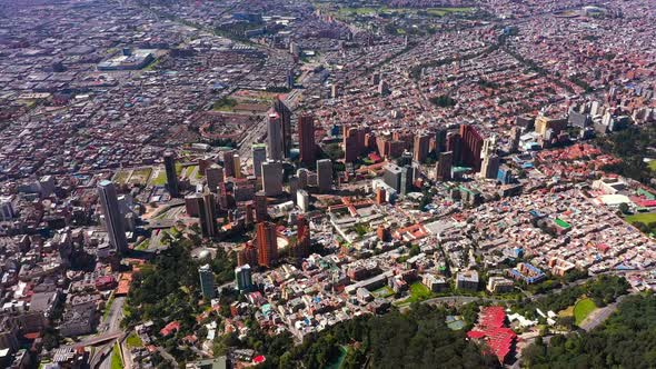 Bogota Colombia The Andean Capital City As Aerial View From Monserrate