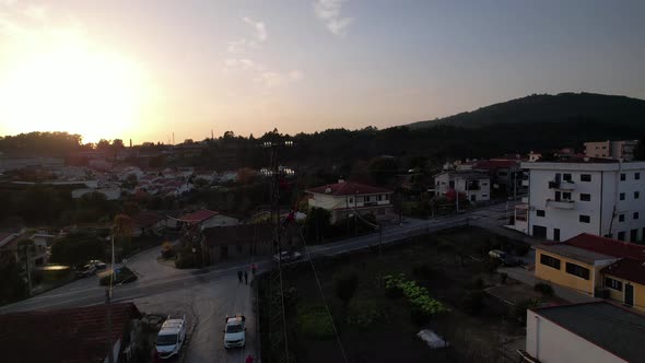 Electricians on the Pole at Sunset alt